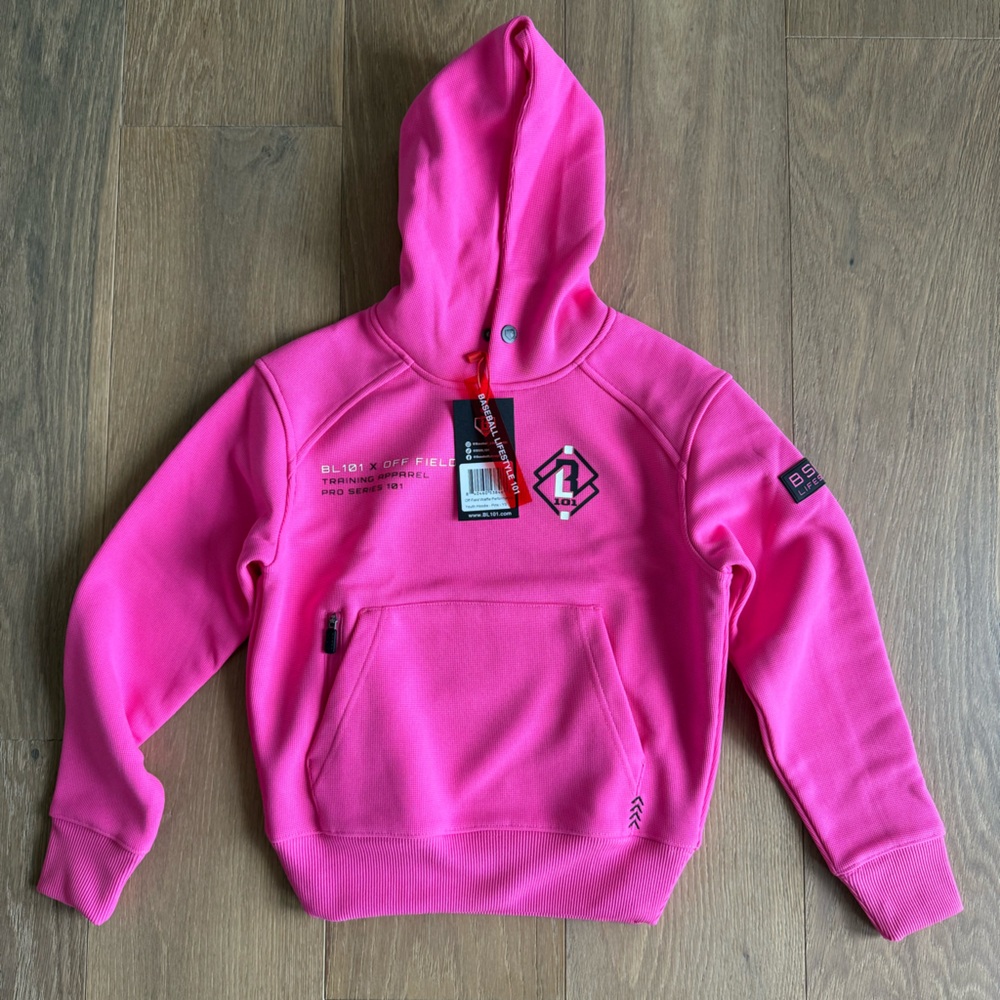 Baseball Lifestyle 101- Off-field Waffle Performance Youth Hoodie -NEW WITH TAGS